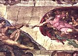Creation of Adam detail by Michelangelo Buonarroti
